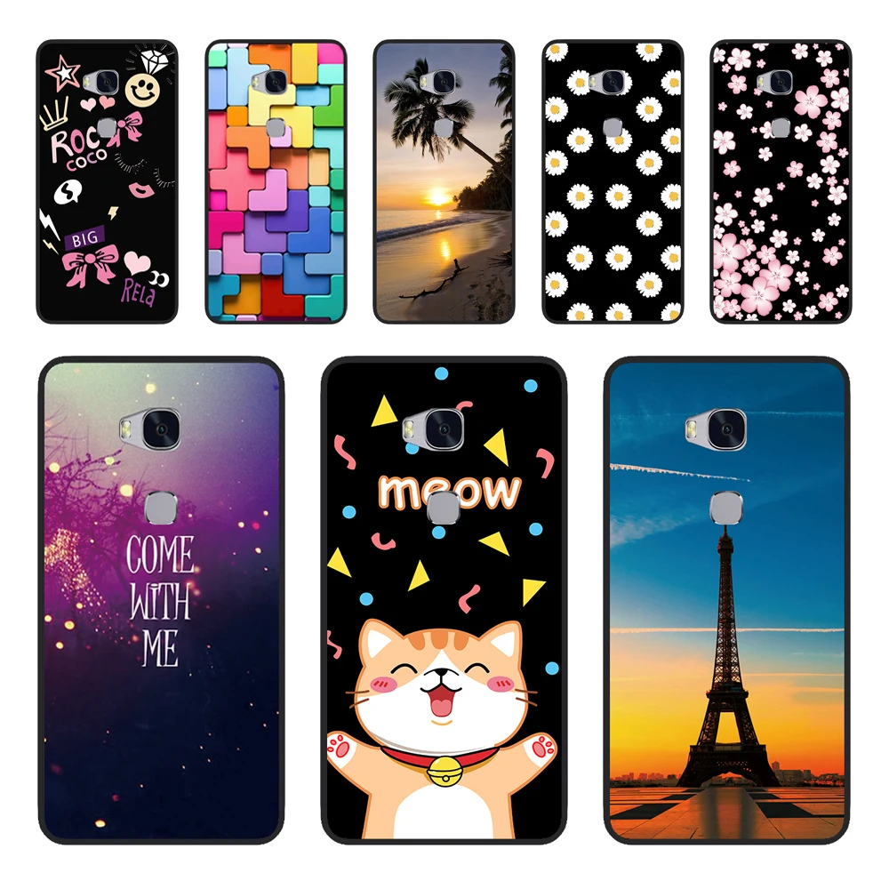 Funda de silicona con dibujos animados para Huawei Honor 5X, carcasa trasera de TPU suave, para Honor 5 X KIW-L21 L22 Honor 5x