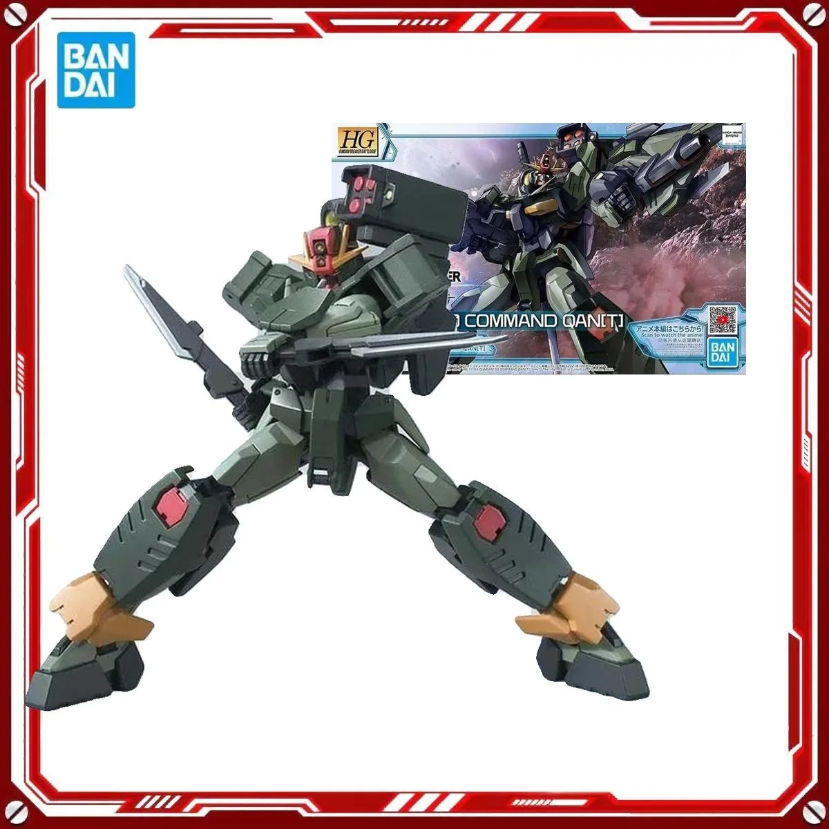 

Оригинальные сборные модели Bandai HG 1/144 Breaker Battlogue Gundam 00 Command Qan, аниме-фигурки, коллекционные модели, игрушки, подарки