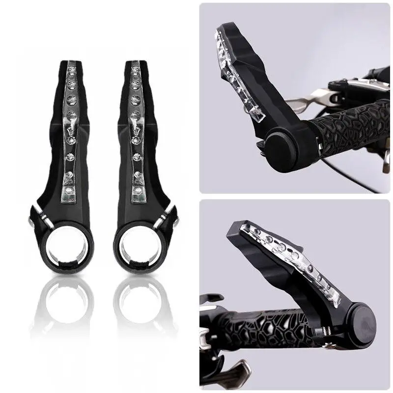 

1 Pair Bicycle Steering Lamp Night Cycling Safety Equipment MTB Handlebar Horn with LED Turn Light Warning Light Accessories