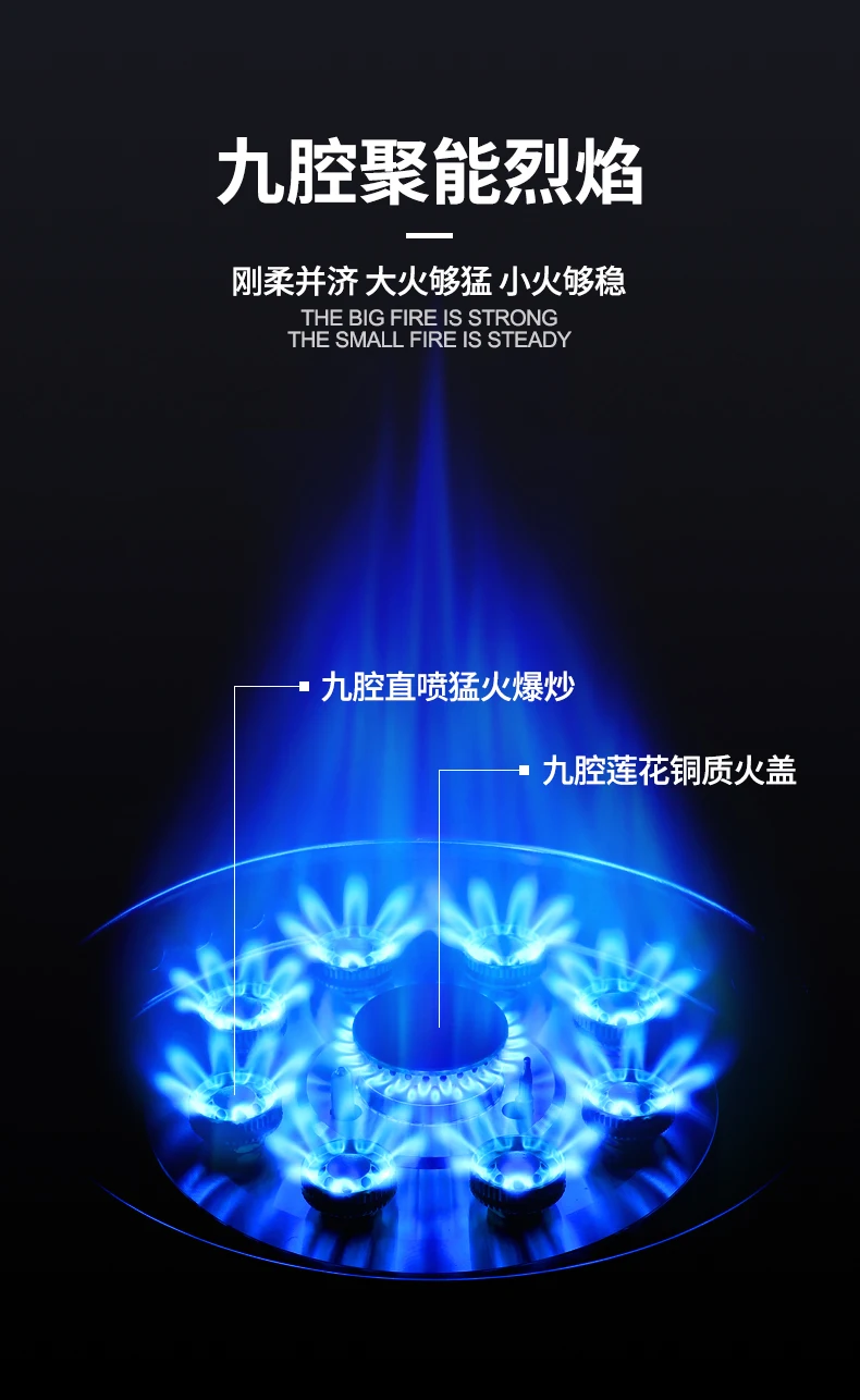 Gas Stove for Home Single Cooker Built-in Energy Saving Natural Gas Liquefied Gas Embedded Tabletop Strong Fire