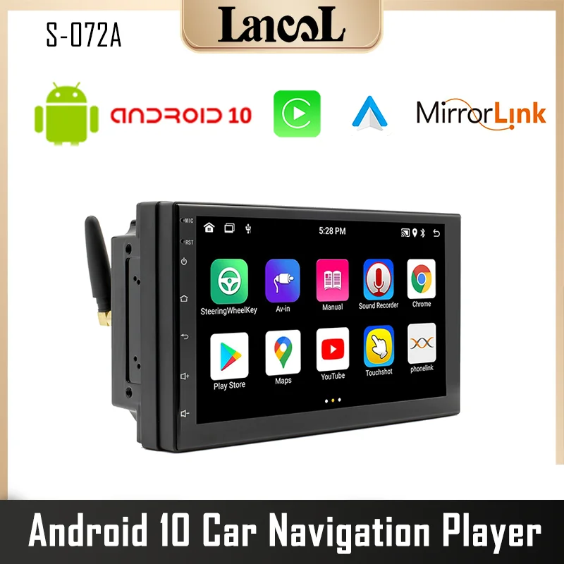 

S-072A Car Radio Player Android 10.1 GPS Navigation System Multimedia Player Carplay Android Auto BT WIFI HD Reversing video