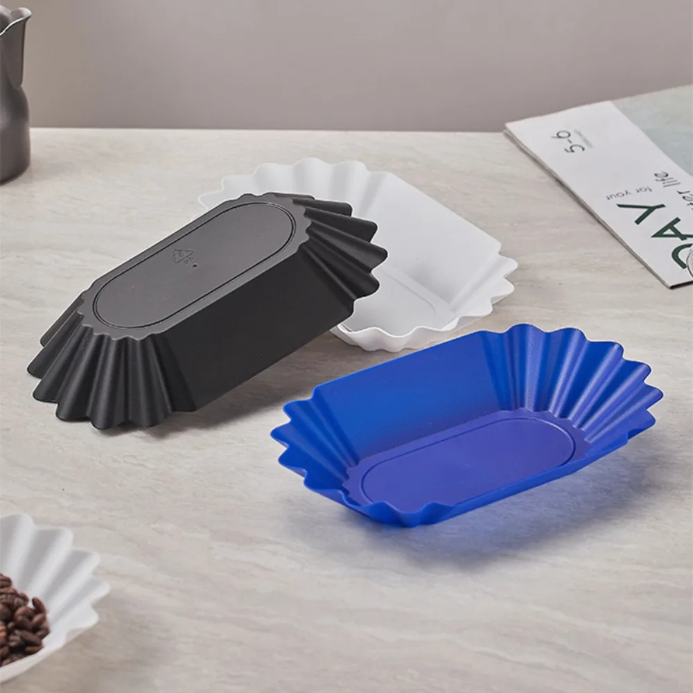 Reusable Plastic Coffee Beans Tray 300ml Black Serving Tray Plate Sample Display Tray Weighing Coffee Bean