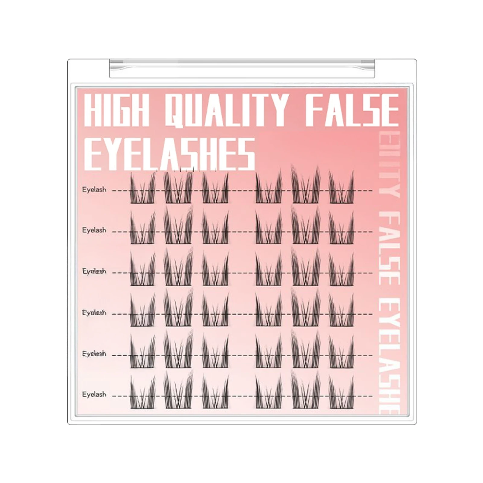 เกาหลี U รูปขนตา DIY False Lashes ธรรมชาติการ์ตูน Lashes แต่งหน้าเครื่องมือ