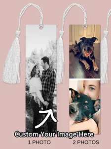 1PC Custom Bookmark - Personalized Wooden Memorial Bookmark, Custom Image for Life Records, Delightful Laser Engraved Gift for D