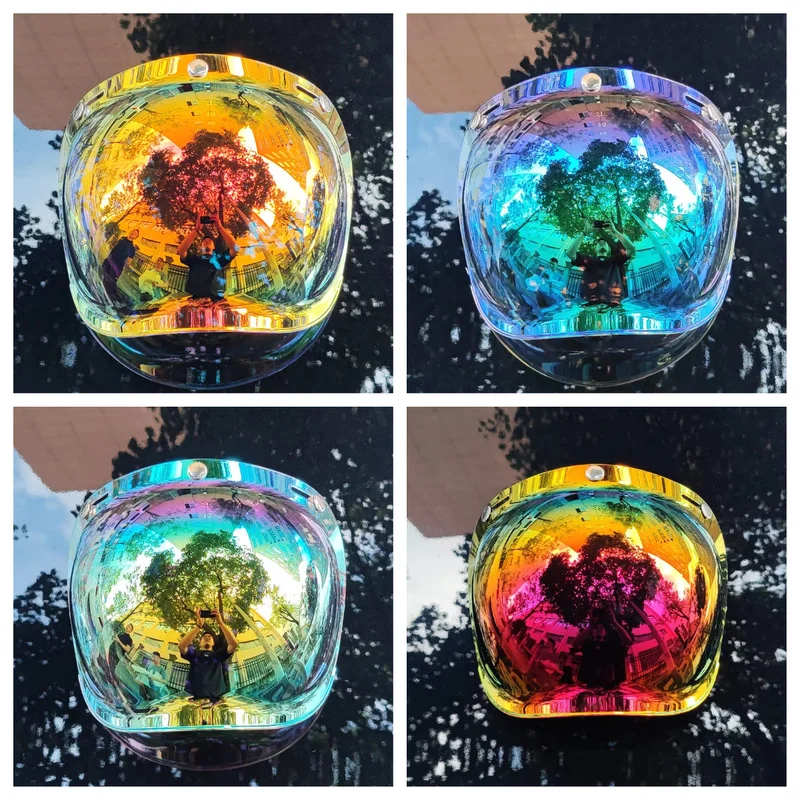 2018 Top Quality Motorcycle Windshield Vintage Helmet  Style Helmet Jet Helmet Foam Visor 12 Color Options