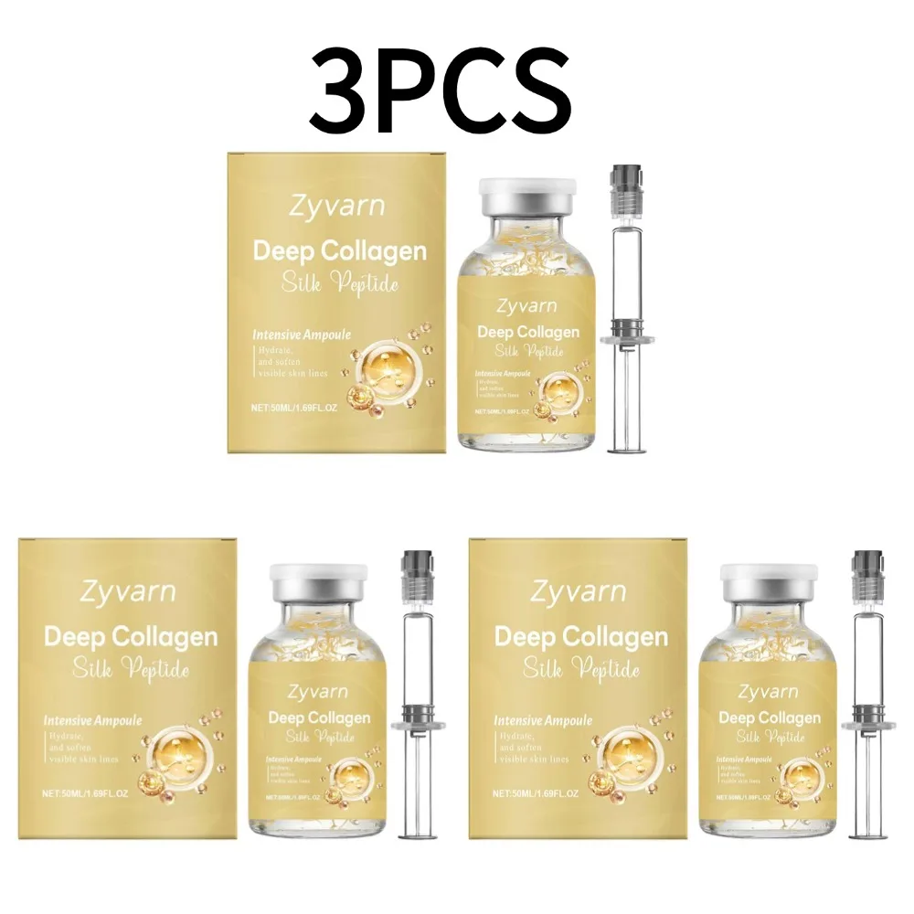

1/3/5Pcs Collagen Silk Peptide Skin Rejuvenating Ampoule Serum 50ml Enhances Radiance Deep Moisturizing Skin Care Facial Essence