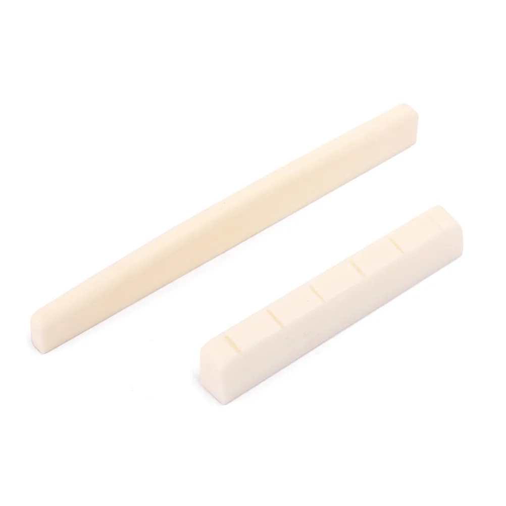 Professional Durable Buffalo Bone Bridge Nut Saddle for Classical Guitar Parts Portable Long Beige Guitar Oxen Bone