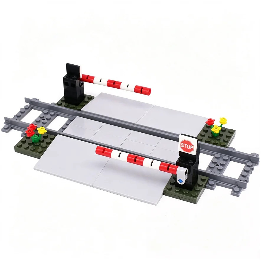 MOC Creative Decorative Item Model of Urban Train Rail Bar Passage Gate Track Elevating Rod Educational Building Blocks Toy