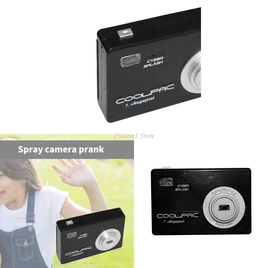

Y1UB Water Squirting Camera Toy Family Party Game Funny Surprise Prank Camera Props
