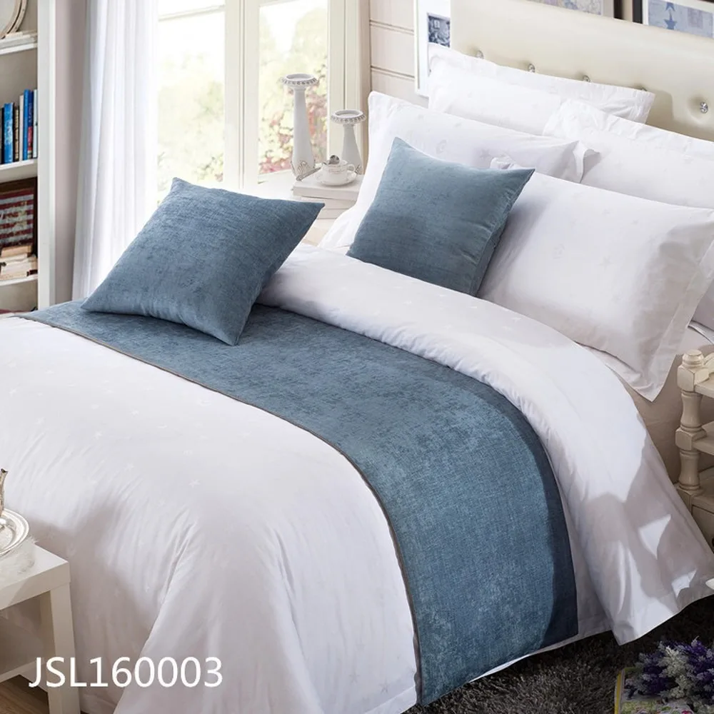 European Style Luxury Velvet Bed Runner Throw Home Hotel Decoration Bed Flag Wedding Bedroom Bed Tail Towel Pillowcase