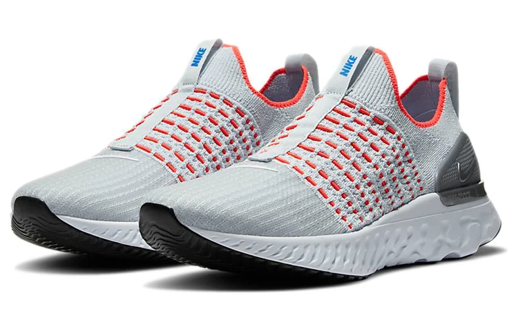 Nike React Phantom Run Flyknit 2 Pure Platinum Flash Crimson CJ0277-007