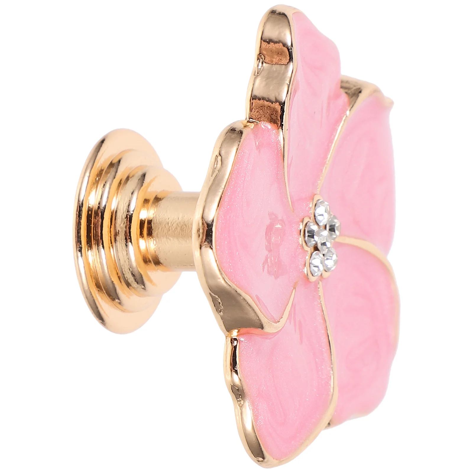 

Alloy Handle Dresser Drawer Simple Cabinet Knobs Cute Decorative Floral Pink Hardware Office