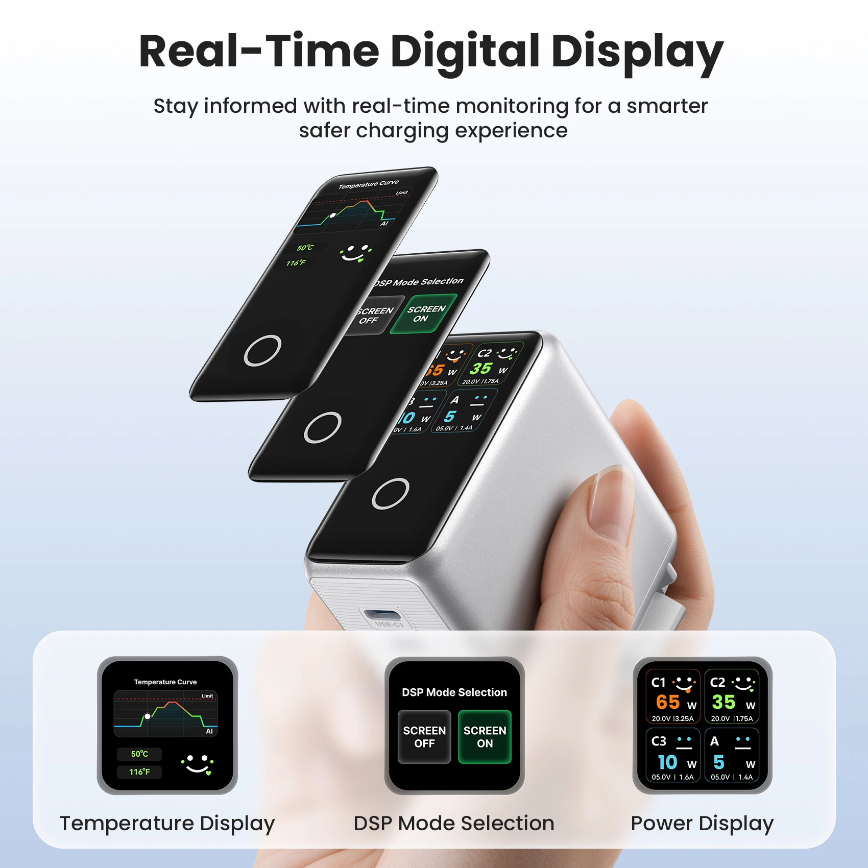 【Nowa Wyprzedaż】Ładowarka Vention 140W GaN do iPhone 17, Xiaomi Poco, Samsung S26, laptopów, ładowarka USB C do telefonów z inteligentnym wyświetlaczem — zdjęcie produktu 3