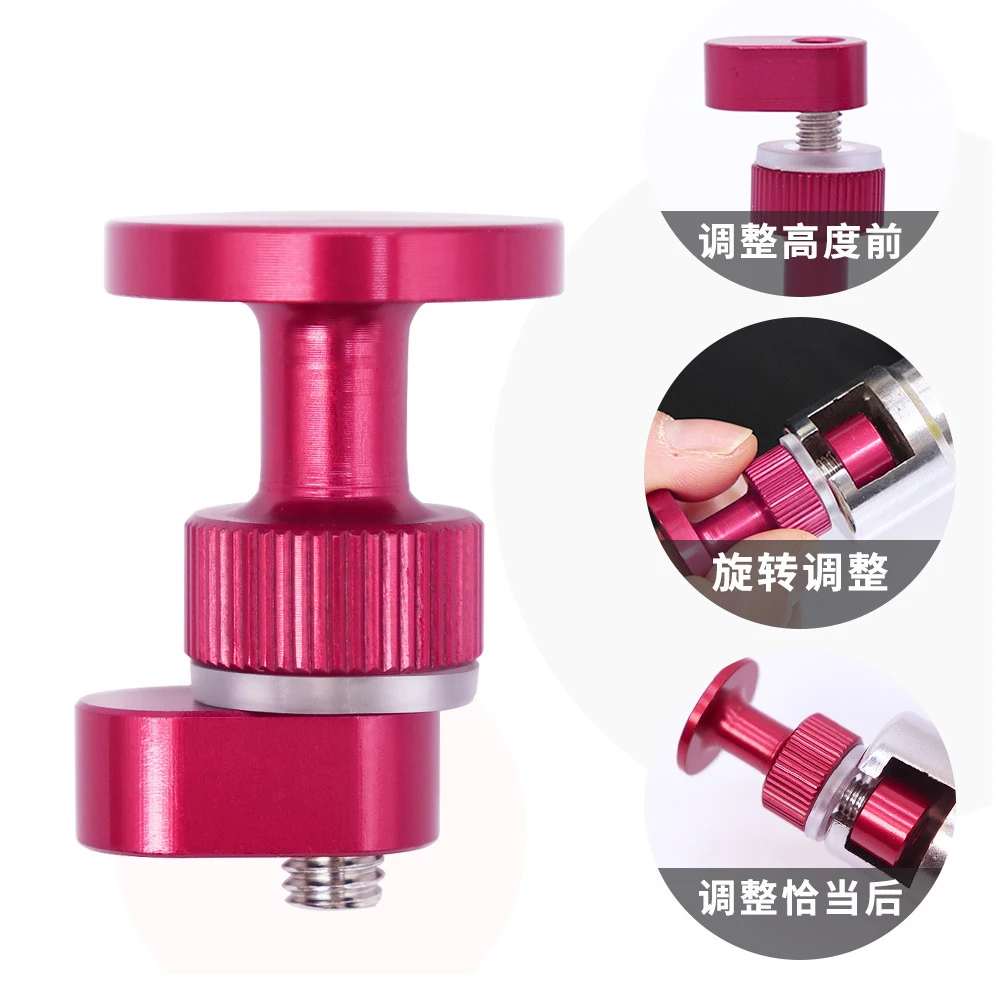 4Pcs Aluminum Alloy PDR Puller Tabs Round Dent Puller Pads Adjustable Height for Car Body Paintless Dent Repair Tools 2