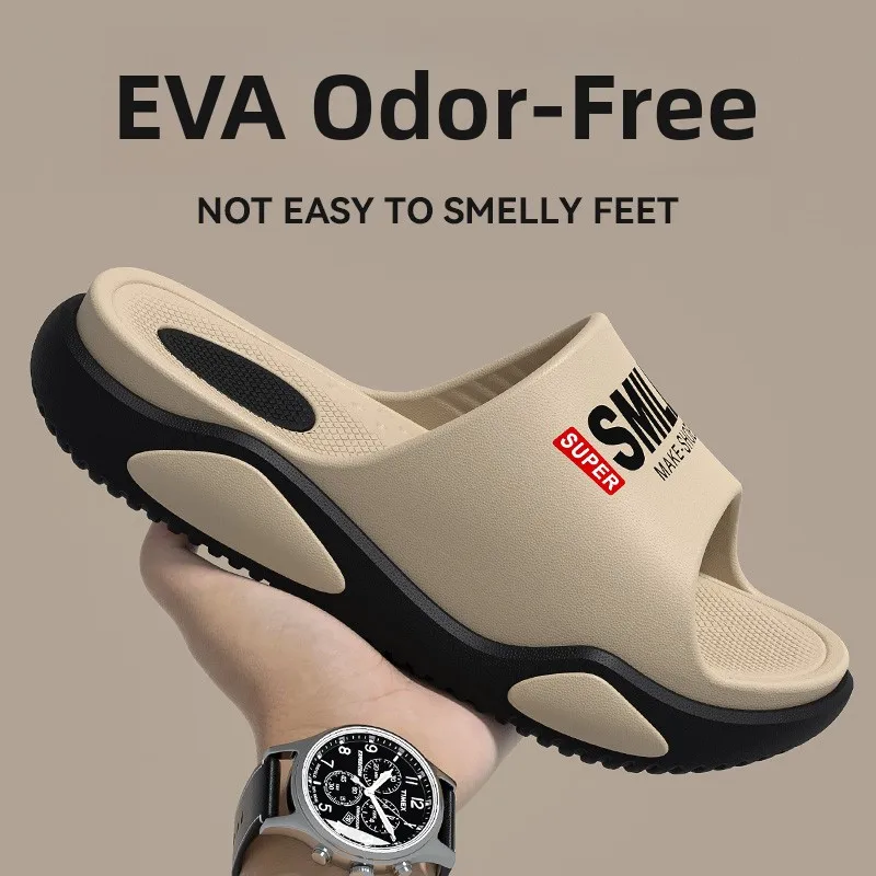 

Men's Outdoor Casual Slip-resistant Slippers EVA Anti-odor New Summer Trend Sports Leisure Flat Heel Color Block Slippers