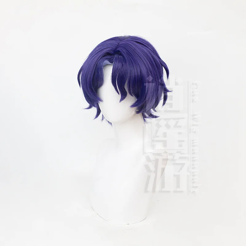 Honkai: Star Rail Dr. Ratio Cosplay Wig Simulation Scalp Top Fluffy Bangs Halloween Gift