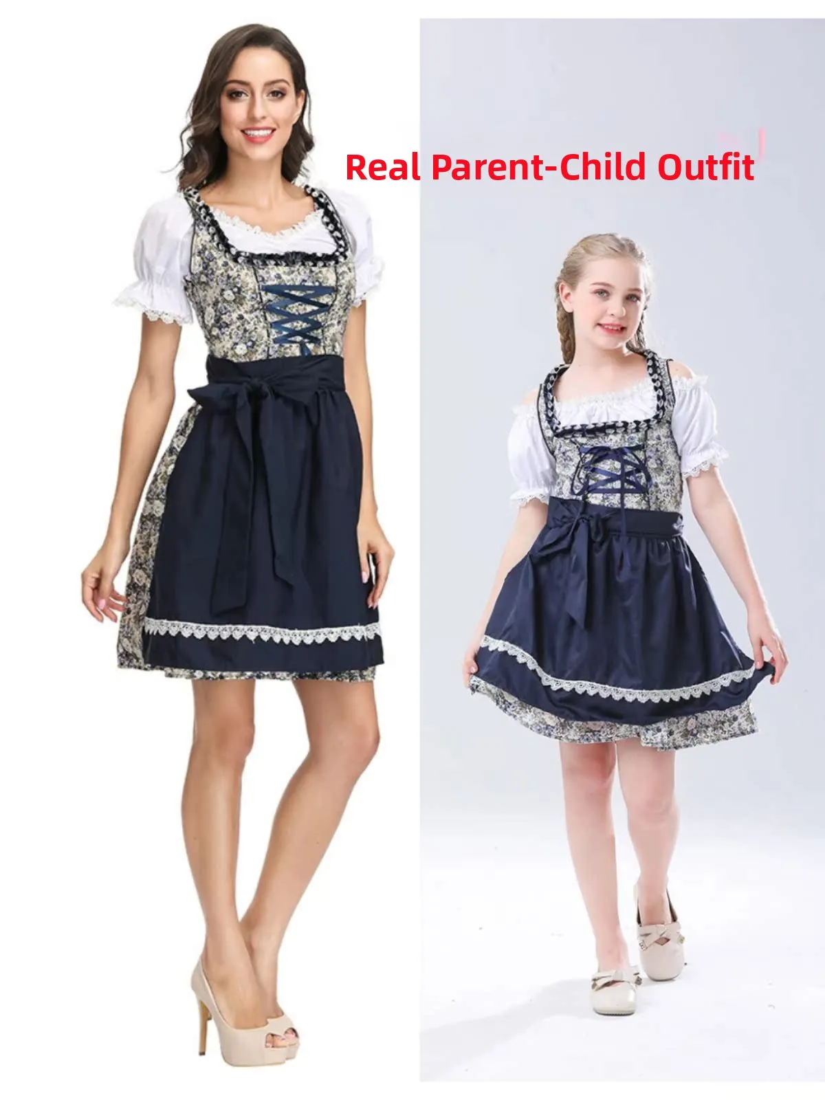 Di grandi Dimensioni Bla Floreale Mh Beer Festival Cameriera Gonna Lunga loween Beer Maid Role-plang Costume Primavera 2023 Faion