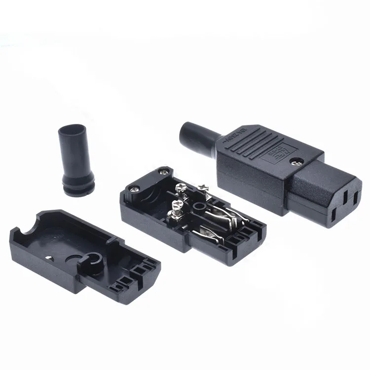 

CT-013/CT-014 Pin word DIY lock screw connection plug Male/female butt plug universal C13-C14 10A250V connector