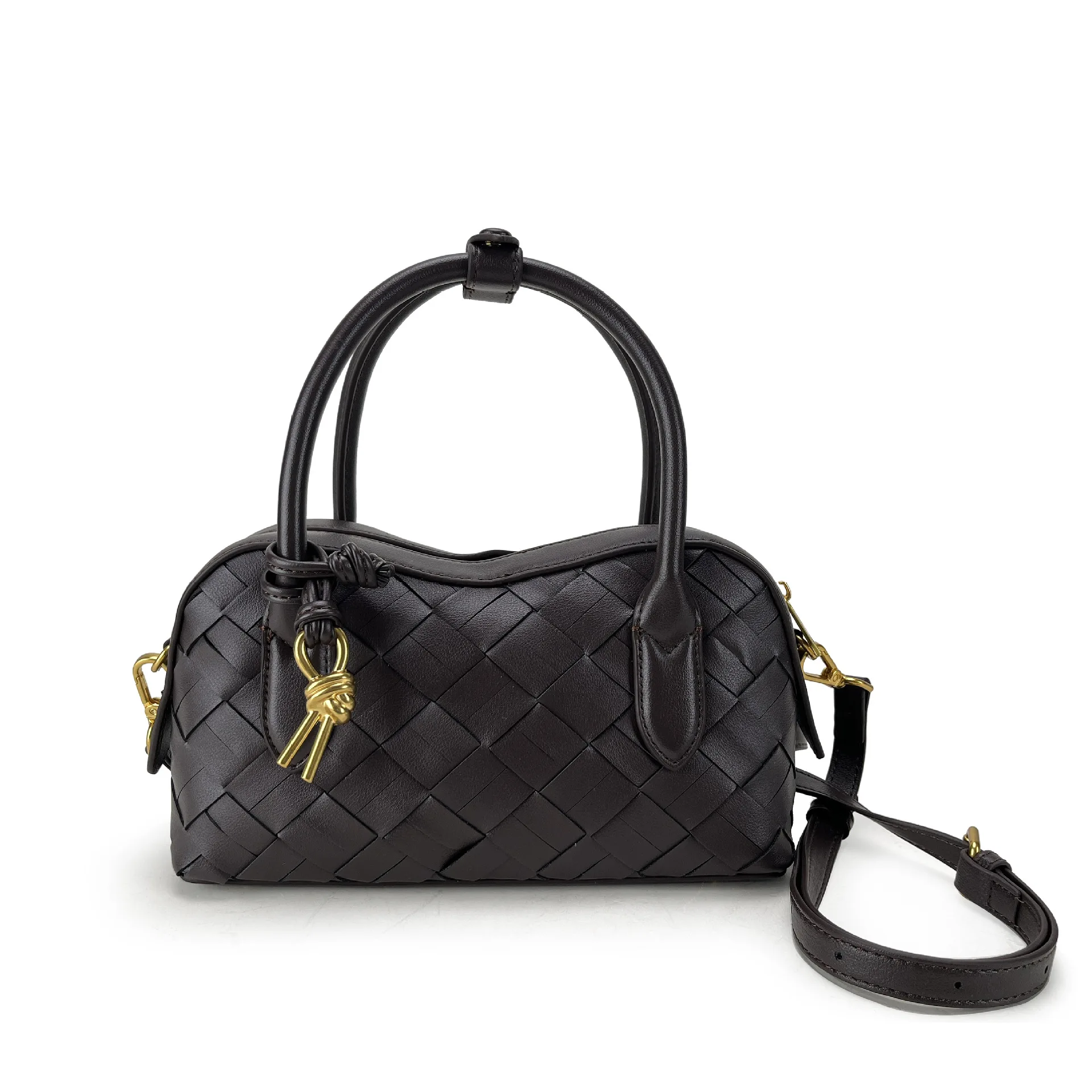 

Fashionable ladies hand-woven bag 2025 new niche design cowhide leather vintage one-shoulder crossbody bag women's handbag