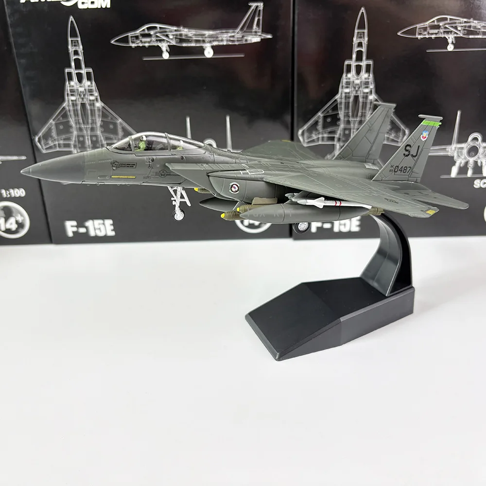 

Diecast 1/100 Scale US F-15E Fighter F15 Gulf MiG Killer Finished Alloy Aircraft Military Model Display Collection Plane Toy