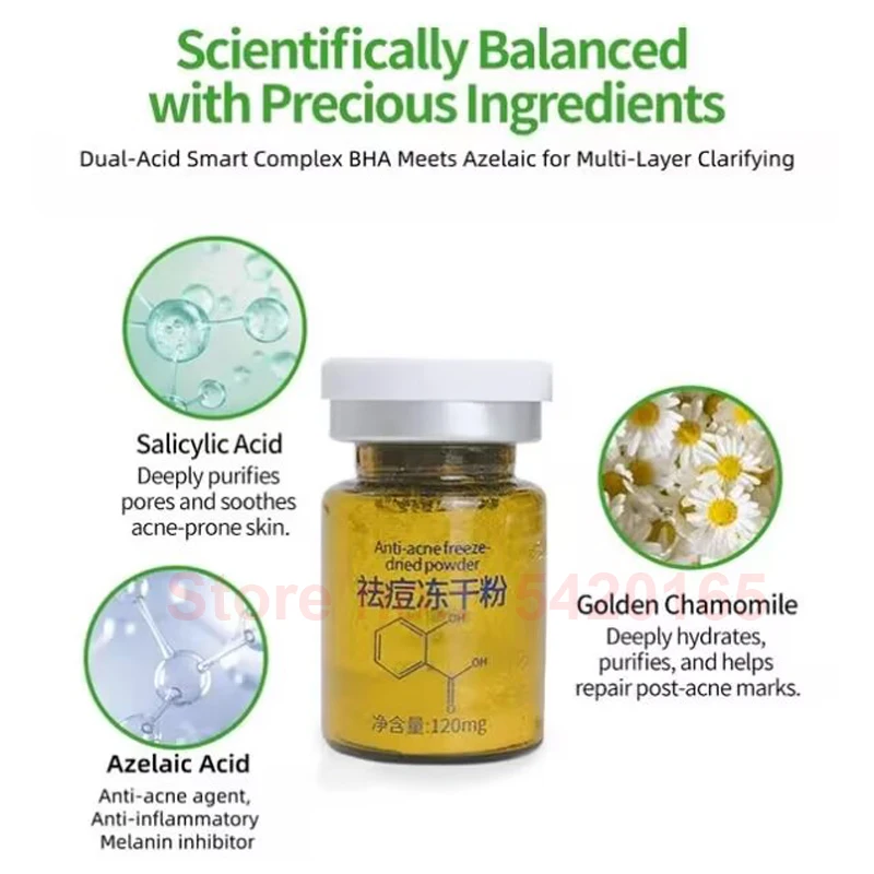 Salicylic Acid Freeze-Dried Powder Peptide Skin Booster  For Acne And Blackheads Deep Anti-Acne Clear Purifies Skin Serum