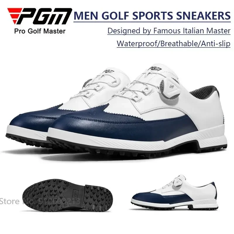 PGM Męskie buty golfowe w stylu brytyjskim Antypoślizgowe obuwie golfowe Wodoodporne, oddychające sportowe trampki Męskie buty biznesowe 39-45