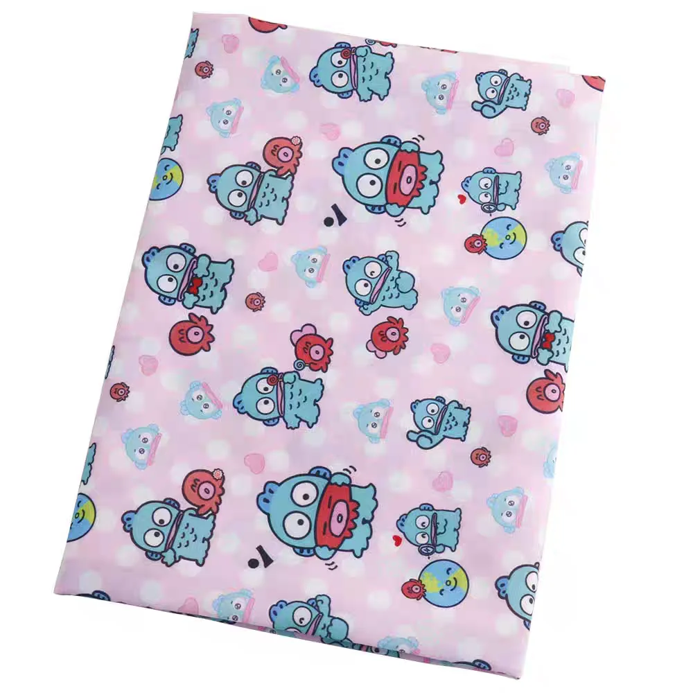 Sanrio Fish Hangyodon Polyester Cotton Fabric For Sew Clothes Dress Decor DIY Patchwork Quilting Material