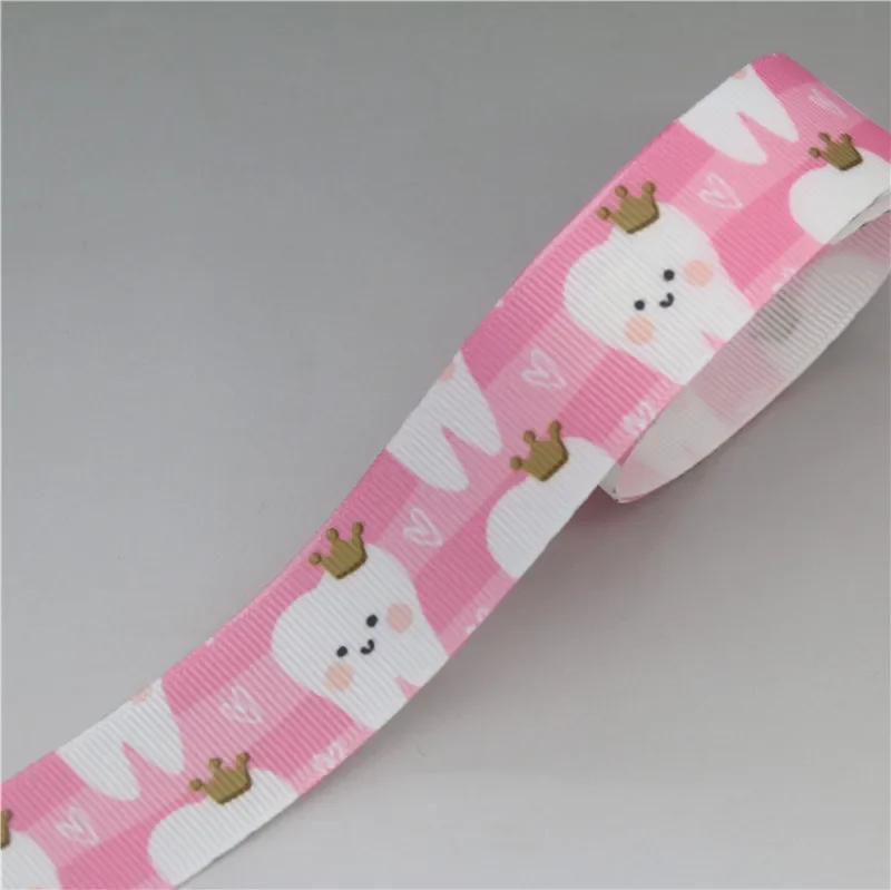 DUWES 50yards Brave Life Love Happy Hwlf Wwjd Printed Grosgrain Ribbon Accessories Decoration Collar DIY Sewing Craft D2566