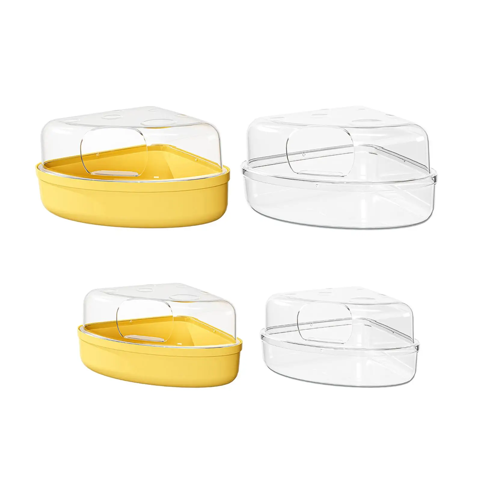 Hamster Sand Bath Box Hamster Bed Cage Accessory Hamster Bathroom Small Animal Toilet for Mice Squirrels Gerbil Hedgehog Ferret