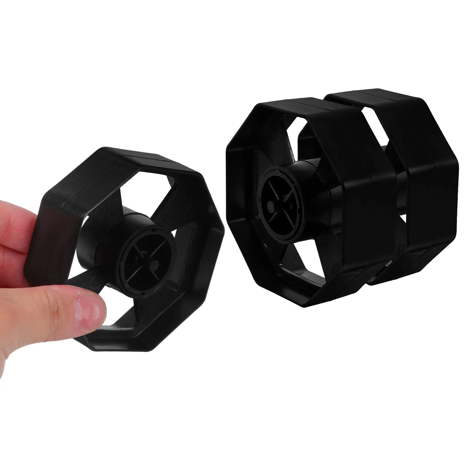 

3 Sets Tape Seat Roller Core Desktop Dispenser Adhesive Accessories Holder Black Parts