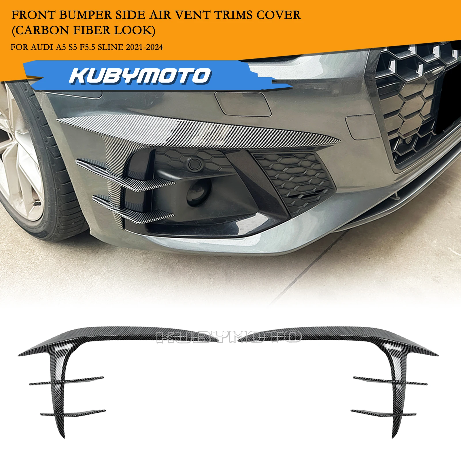 

Автомобильная передняя боковая накладка Canard, разветвитель рамки для Audi A5 S5 F5.5 Sline 2021-2024