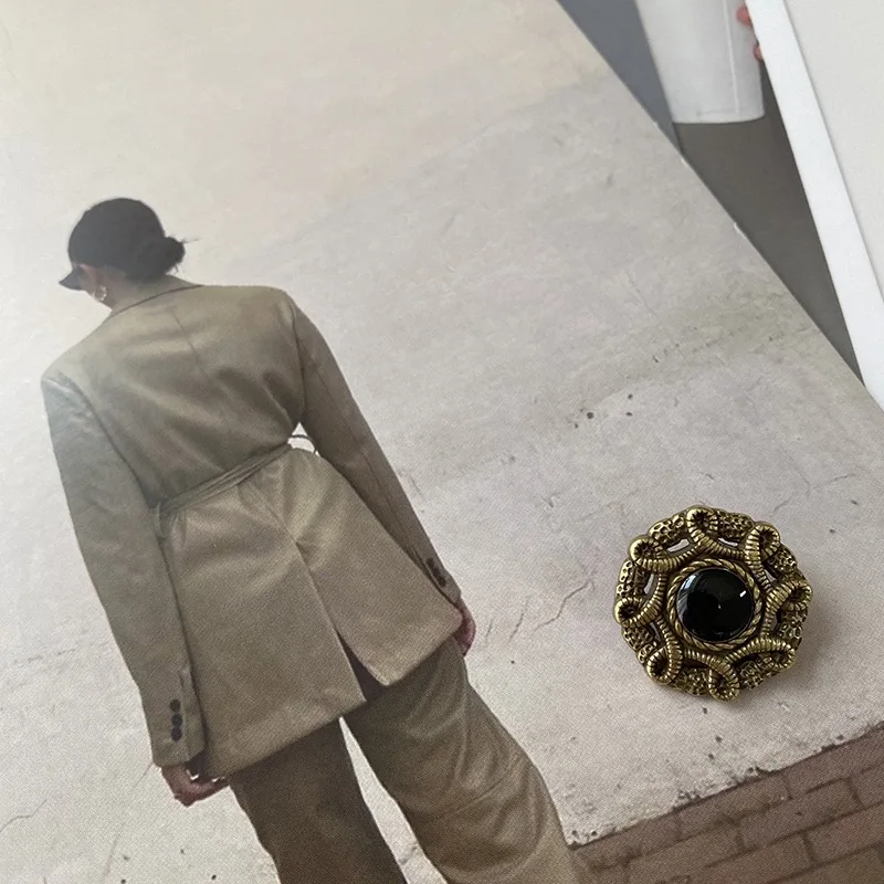 5 Stück Vintage-Metallknöpfe für Herren- und Damenanzüge, Windjacken, dekorative Knopfmäntel, Pullover, Knöpfe