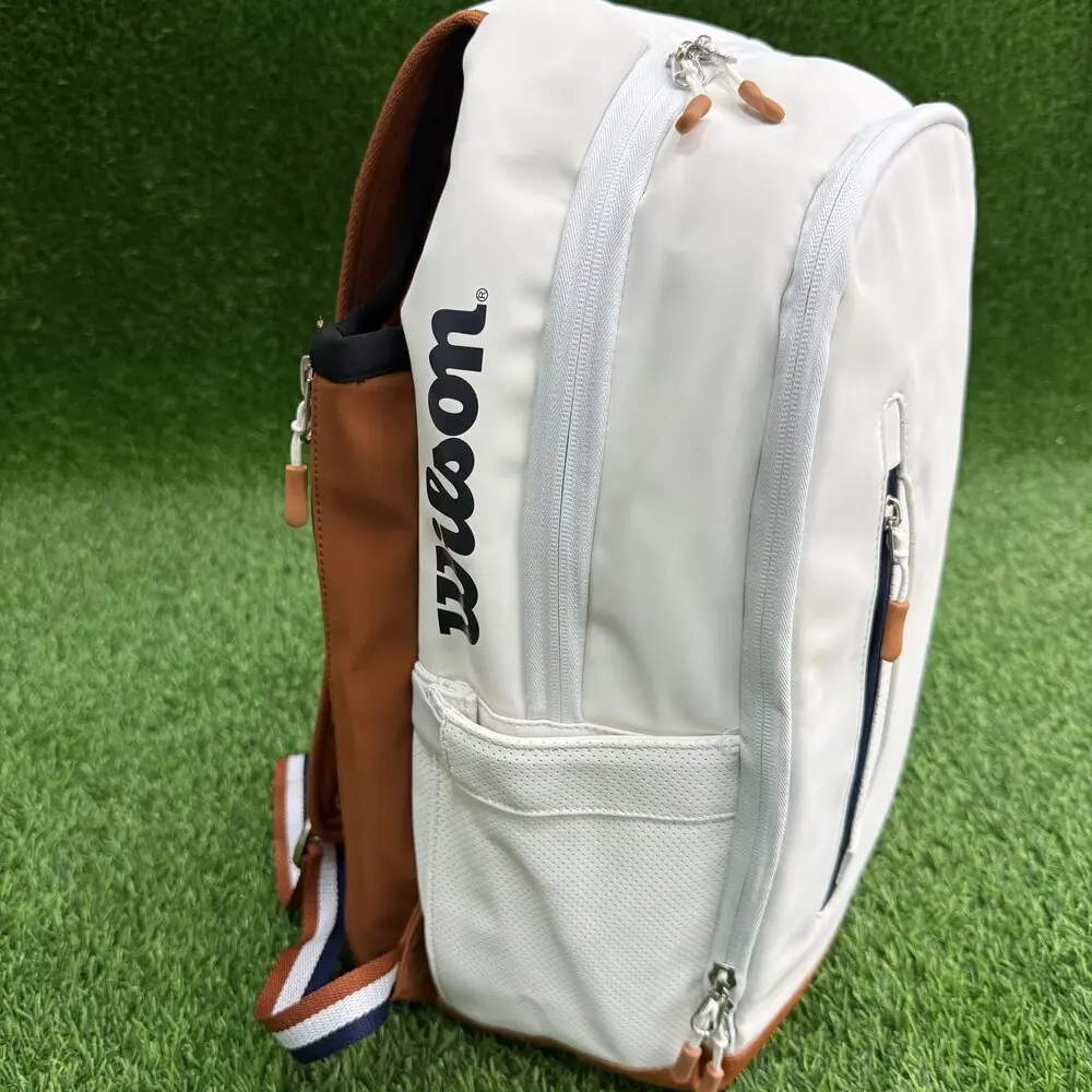 Wilson Roland Garros Clay Tennis Bag French Open Commemorative Tour Tennis Racquets Backpack Max For 2 Rackets With Compartment