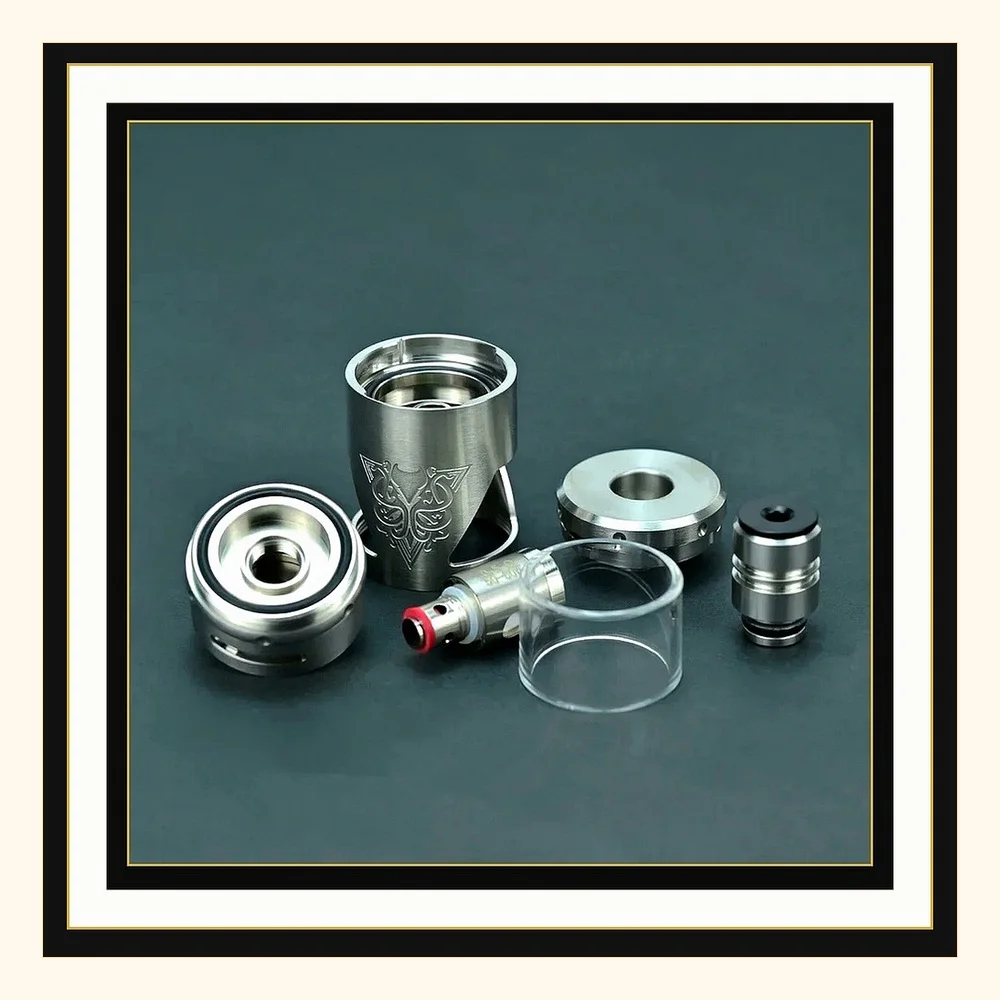 WOLFCOOL Kraken V2.5 RTA Rebuildable Atomizer - 22mm/24mm SubTank, 2.5ml Capacity with 0.5ohm & 1.2ohm Coils