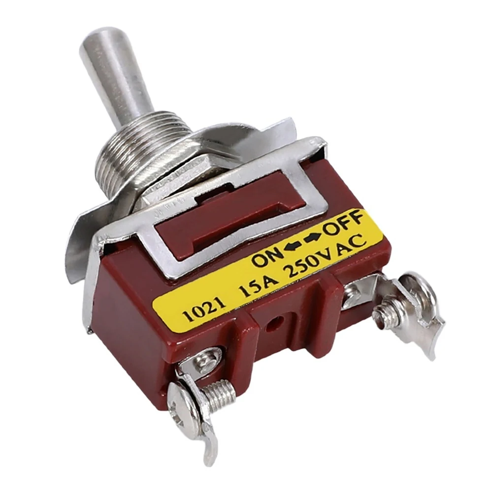 

Toggle Switch E-TEN1021 2nd Gear 2-pin ON-OFF Copper Contact Hole Diameter 12mm With Protective Cap 15A 250V Toggle Switch
