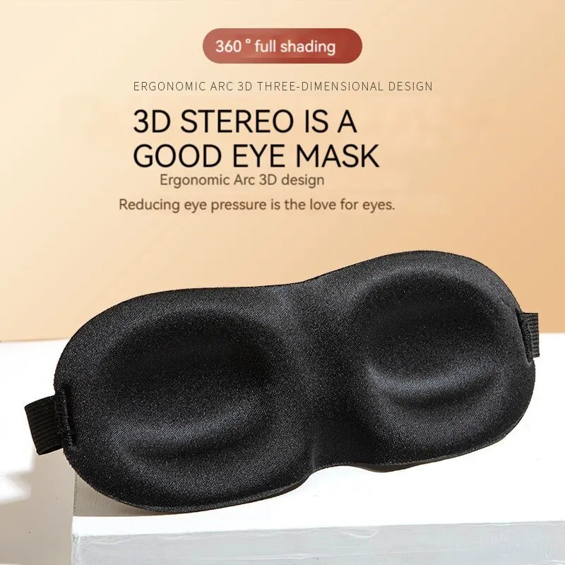 2PCS Sponge Three-Dimensional Eye Protection Eye Mask Eye Protection Breathable Male And Female Type Peace Of Mind Nap