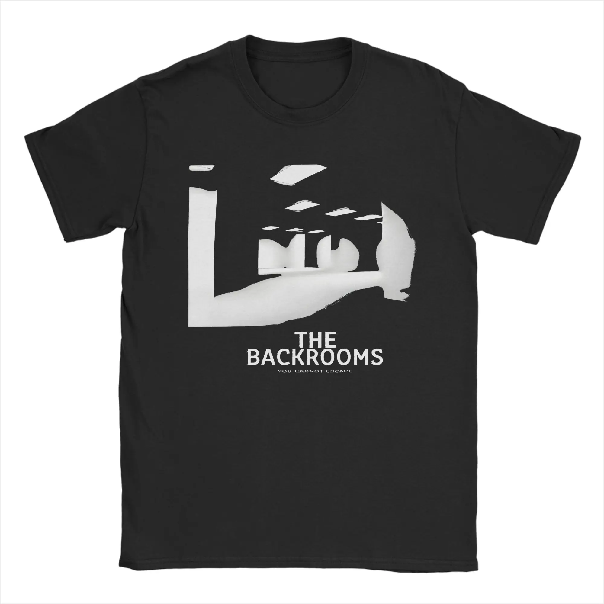 Pale Minimalist Backrooms Empty Hallway T Shirt Summer T-Shirts Cotton O Neck Oversize Clothes Short Sleeve Y2K Casual Tshirt