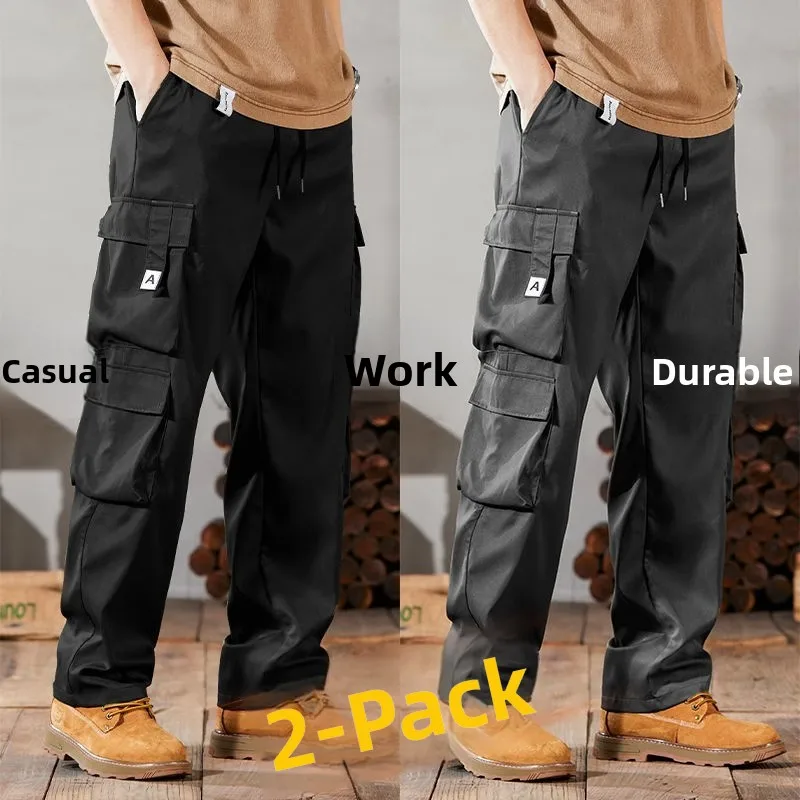Men's Workwear Pants Large Size 2024 New Style Casual Set Dirt Resistant Summer Wearable Trousers for Construction Site