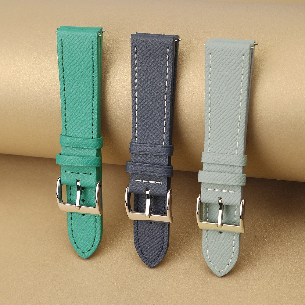 الجلود حزام ساعة اليد 18 مللي متر 19 مللي متر 20 مللي متر 22 مللي متر إبسوم الجلود حزام الساعات الإفراج السريع حزام (استيك) ساعة اليدوية النخيل نمط معصمه حزام