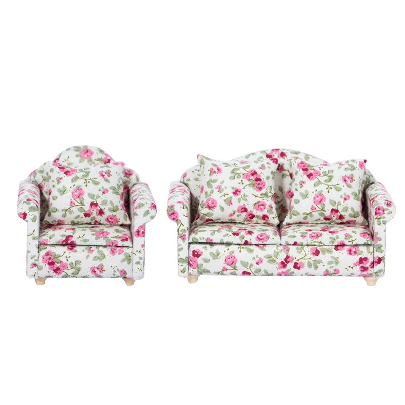 1PC casa delle bambole mini divano in stile europeo modello casa delle bambole mini accessori per la decorazione dei mobili