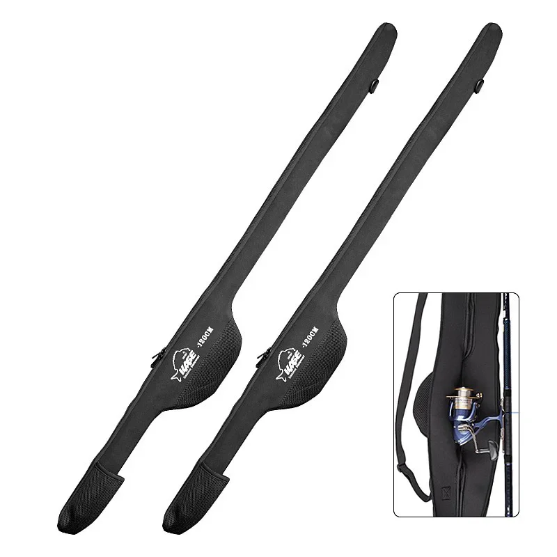 

115/120/125/130/135/140cm Fishing Rod Cover Telescopic Spinning Rod Case Fishing Reel Coil Storage Carrier Nylon Bag J556
