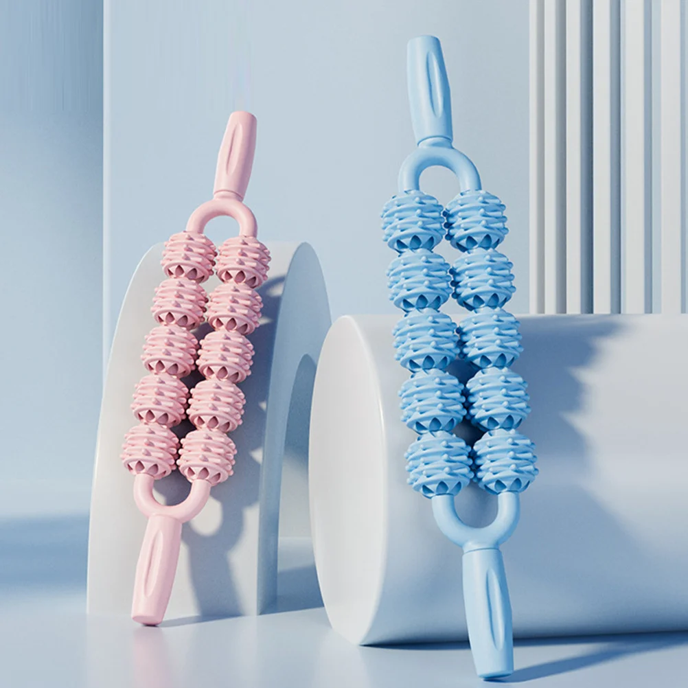 

2Pcs Muscle Roller Stick Handheld Deep Tissue Massage Aid for Post-Workout Recovery Leg Back Trigger Point Pain Relief