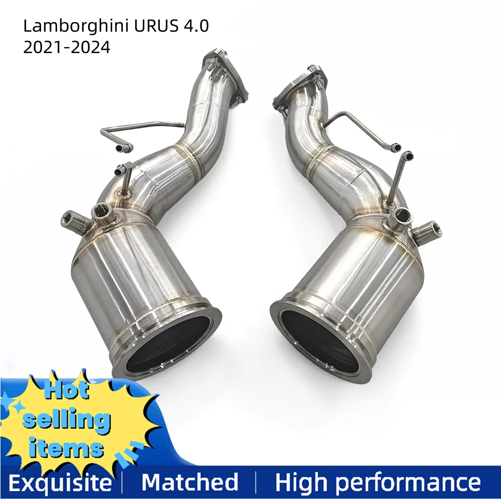 

Stainless Steel Downspout Exhaust for Lamborghini URUS 4.0 2021-2024 High Flow Sport Exhaust Pipes Downpipe Catalytic Converter