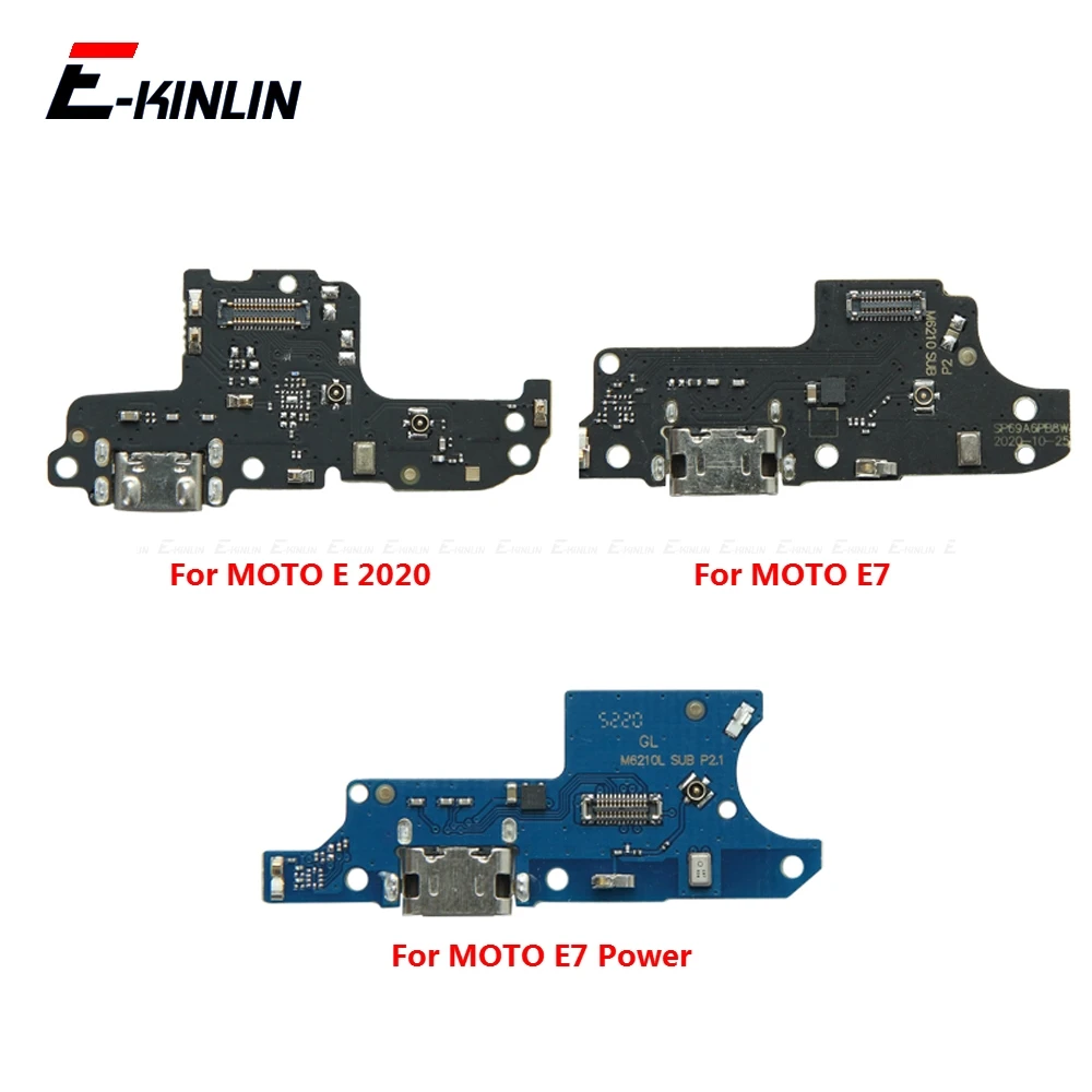 Charging Port Connector Board Parts Flex Cable With Microphone For Motorola Moto E 2020 E7 Power