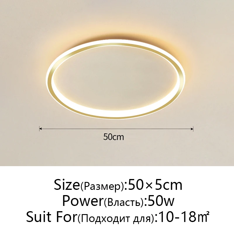 KAGU Moderne Ring-LED-Deckenleuchte für Schlafzimmer, Arbeitszimmer, Küchen, Esszimmer, Beleuchtungskörper, künstlerische Heimbeleuchtung 4