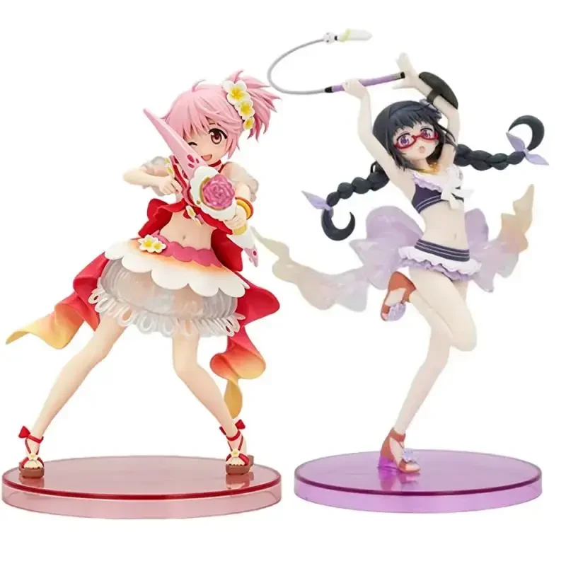 100% oryginalny, dostępny w magazynie KONAMI Splash Girls Magia Record Madoka & Homura PVC 19/24CM Figurka Akcji Anime Kolekcjonerski Model Zabawka — 2