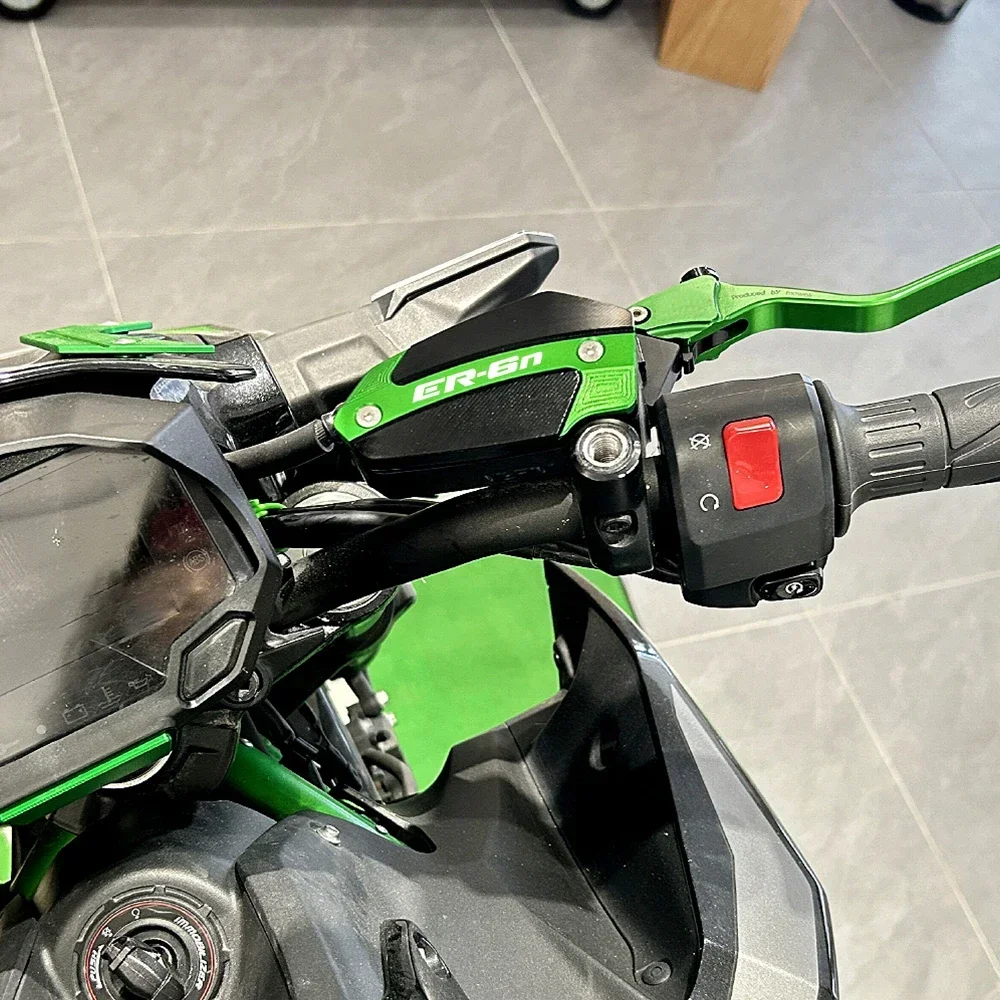 For Kawasaki ER-6N ER-6F ER6N ER6F Motorcycle Front Rear Brake Fluid Reservoir Cover Engine Oil Filler Cap Protector Accessories