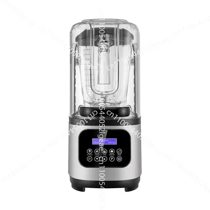 2200W Large Capacity Commercial Electric Juicer Smoothie Mixer Sound Insulation Cover Touch Screen Control