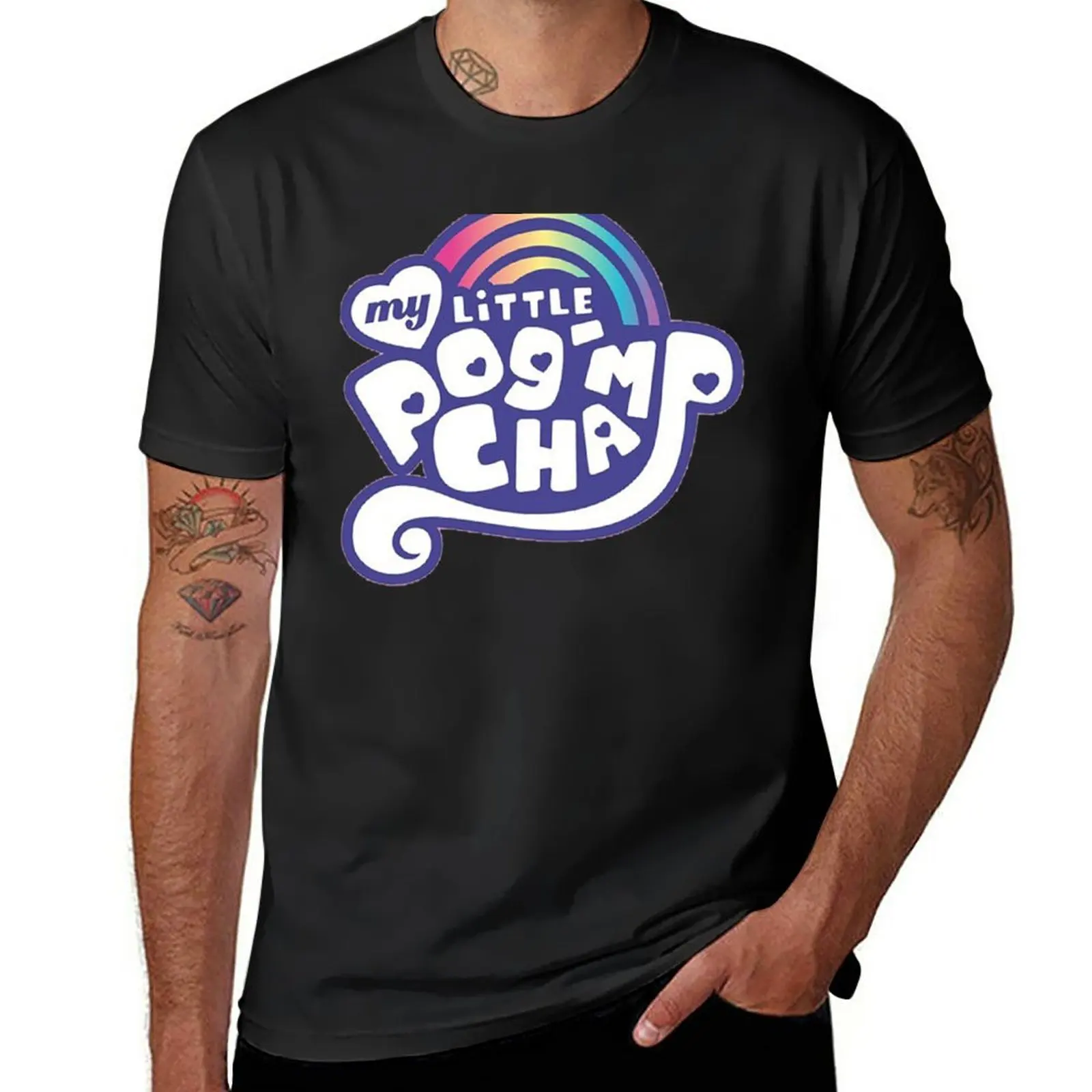 New MY LITTLE POGCHAMP T-Shirt T-shirt for a boy summer top tops plain black t shirts men