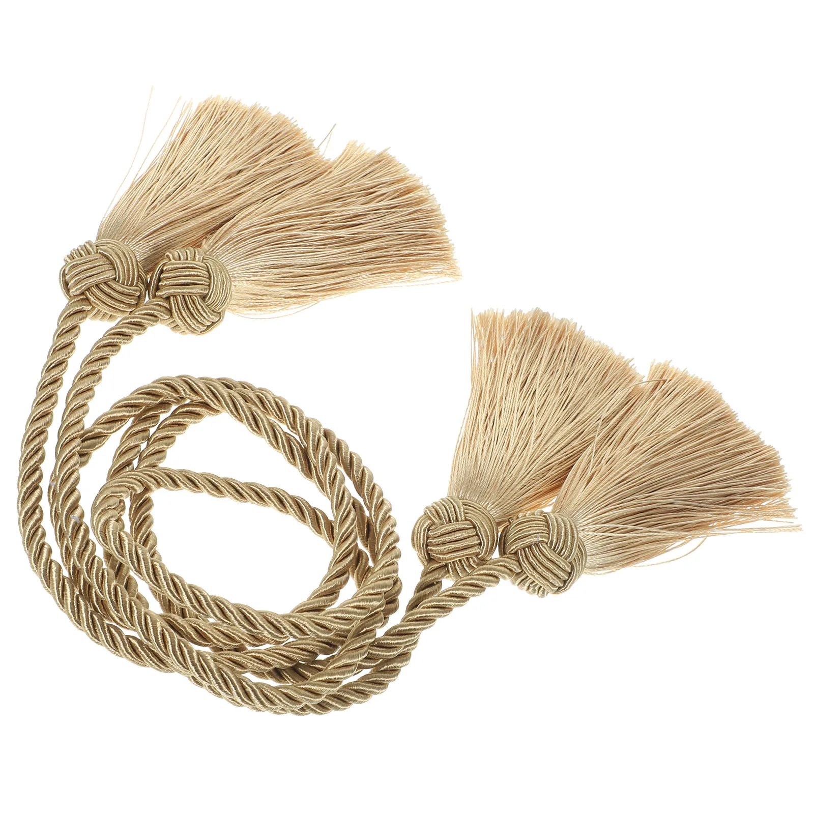 

1 Pair Curtain Tiebacks Rope Design Cotton Cord For Living Room Bedroom Kitchen Bathroom Decorative Curtain Holdbacks Strap Home